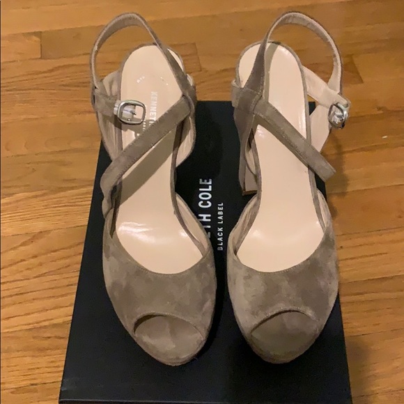 Kenneth Cole BLACK LABEL Chunky Suede Heels - Picture 5 of 5